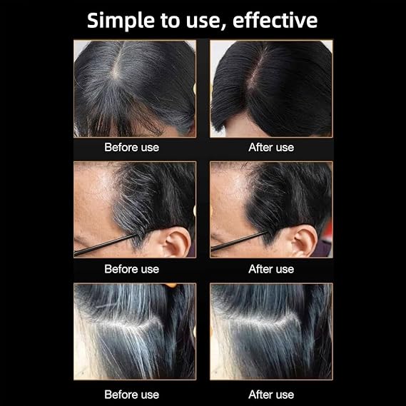 Instant Hair Dye Stick with Built-in Comb, Gray Hair Dye, 2-in-1 Touch-Up Comb