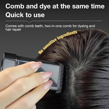 Instant Hair Dye Stick with Built-in Comb, Gray Hair Dye, 2-in-1 Touch-Up Comb