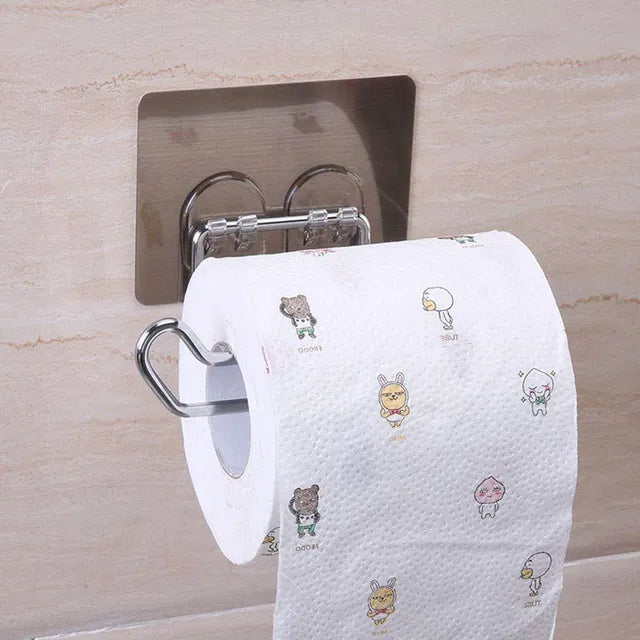 Stailess Steel Wall Mount Self Adhesive Toilet Paper Holder