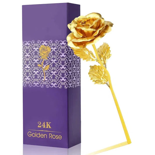Tekcool Decorative 24K Golden Artificial Rose