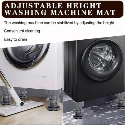 Washing Machine Vibration Pads, Floor Trays, Refrigerator Stand (4 Pcs Set)