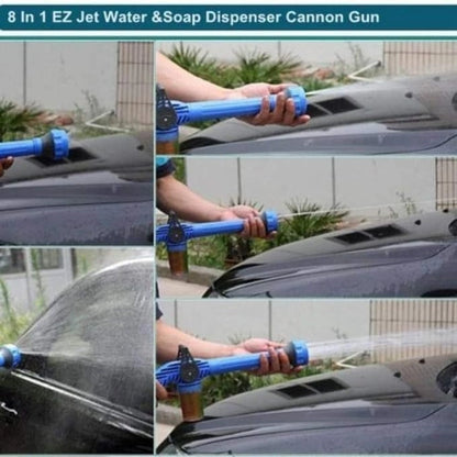 Water Cannon 8 in 1 Turbo Water Spray Gun for Car Washing, Gardening Home Cleaning with inbuilt Soap Dispenser Tank