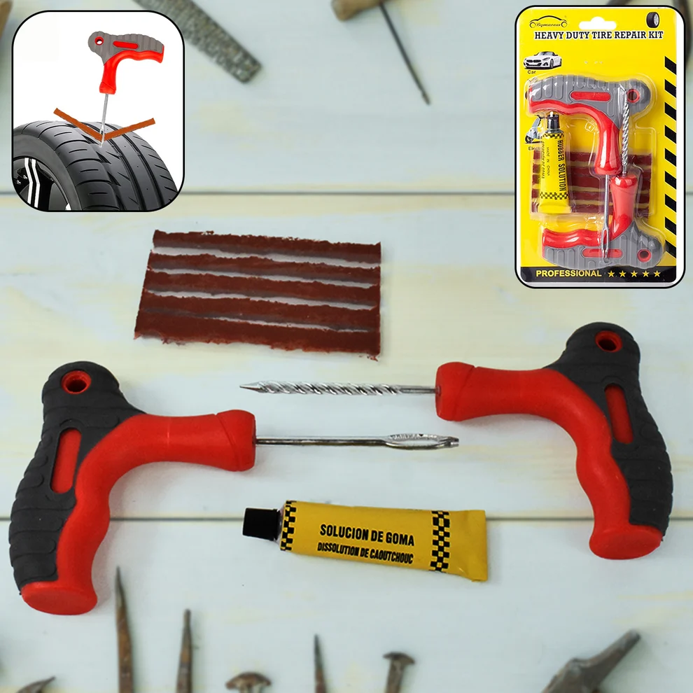 1_bab4a3e6-8cb5-4eaf-87ba-3c5ed64e0749 Tubeless Tyre Puncture Repair Kit – 4-in-1 Durable Tool Set - Image 1