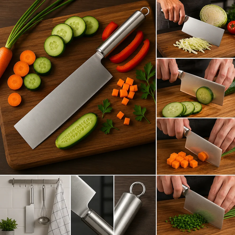 c90baf4f-d89d-4cd0-8515-2f4032bc8107 Vegetable Cleaver Knife – Ultra-Sharp Stainless Steel Precision - Image 1